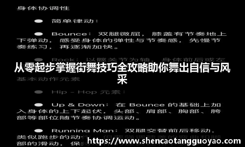 从零起步掌握街舞技巧全攻略助你舞出自信与风采